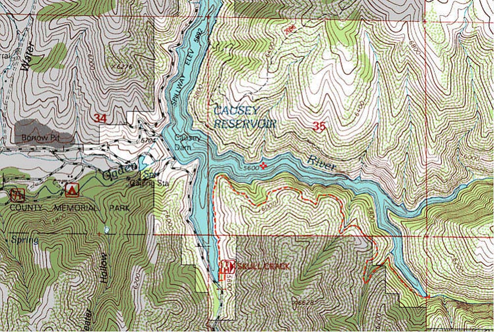 Causey Skull Crack GPS Map